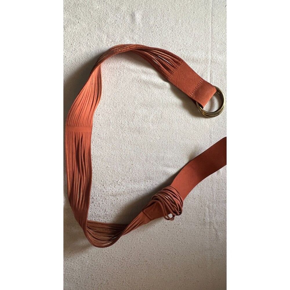Anthropologie Tonya Double O-Ring Leather Belt Size XS/S - Picture 2 of 6